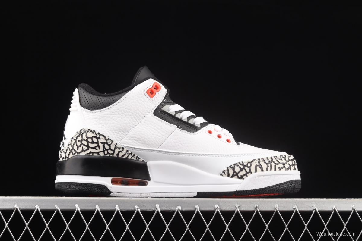 Air Jordan 3 Retro Infrared 23 AJ3 Joe 3 Black Grey burst 136064-123