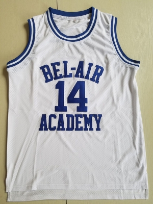 The Fresh Prince of Bel-Air Will Smith Bel-Air Academy White Basketball Jersey