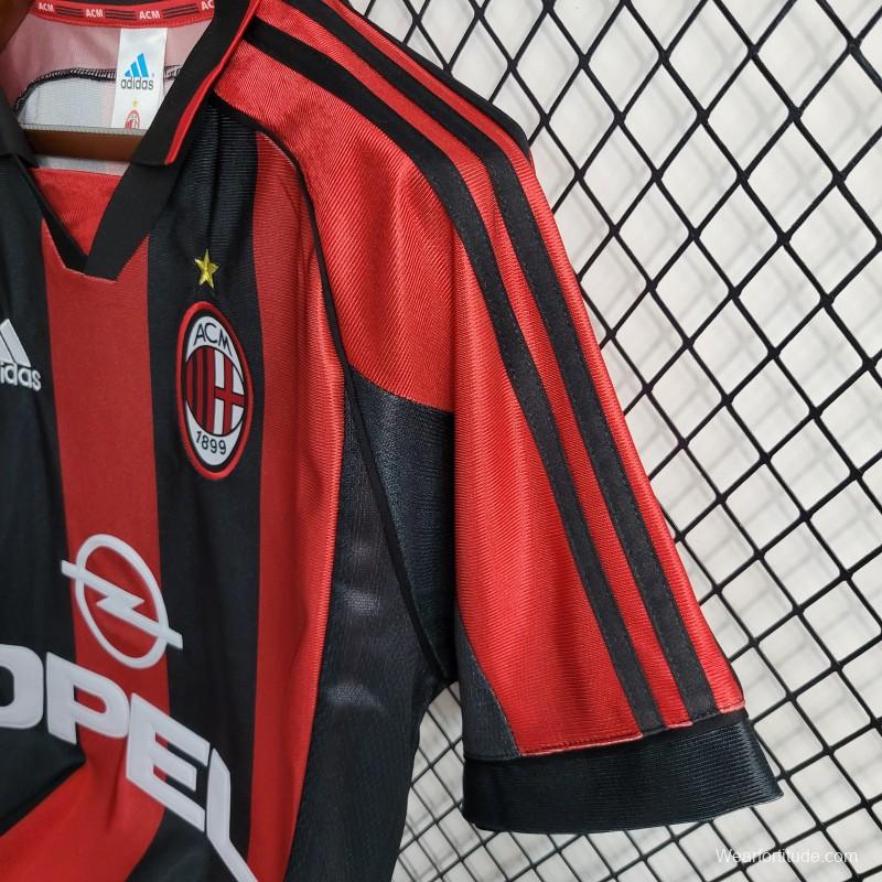 Retro 1998/99 AC Milan Home Jersey