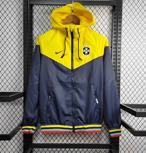 2024 Brazil Navy/Yellow Windbreaker